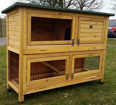 £148.99 • Buy Large Rabbit Hutch Guinea Pig Hutches Run 2 Tier Double Decker Cage Roger Xl