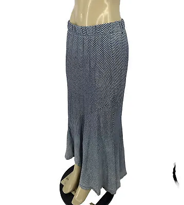 AG Adriano Goldschmied Medium Women Maxi Skirt Hi Low Striped Ombré Mermaid K45 • $18.39