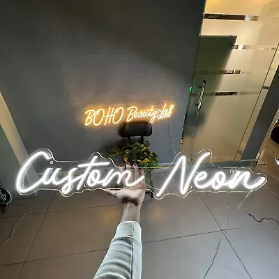 Custom Neon Sign LED Neon Lights Wedding Home Wall Décor As Your Own Logo Sign • £20