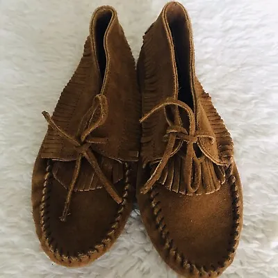 Minnetonka Women’s Brown Moccasins  Chukka Booties NWOT Size 7 • £35.66