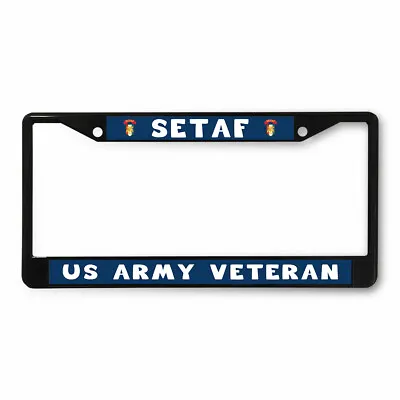 Metal License Plate Frame Vinyl Insert Setaf Us Army Veteran Military Logo • $17.99