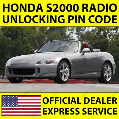 ✅honda S2000 Car Radio Navi Anti-theft Unlocking Pin Code For All Models✅ • $4.99