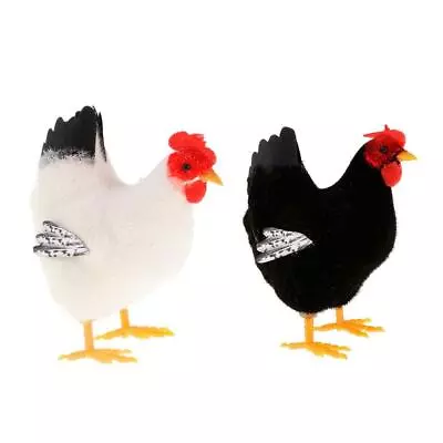£5.76 • Buy 2x Chicken Hen Garden Ornament Animal Bird Outdoor Decor Sculpture Novelty