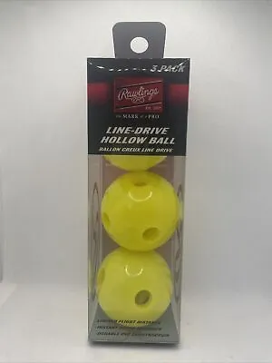 Rawlings Line-drive Hollow Ball 3 Pack Yellow • $12.50