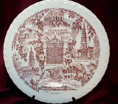 Vintage CHARLESTON  SC  Decorative Plate 10 ¼  “    VERNON KILNS  1940-1950 • $29.95