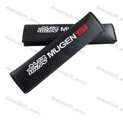 2PCS MUGEN SI Car Seat Belt Cover Pads Shoulder Cushion NEW For HONDA CIVIC SI • $12.50