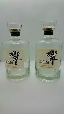 Near Mint SUNTORY Hibiki JAPAN Harmony Whisky Empty Bottle Set Of 2 From JAPAN • $166.10