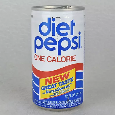 VTG 1980s NutraSweet Diet Pepsi Cola Soda Pop Can 12oz Steel Johnstown PA • $9.95