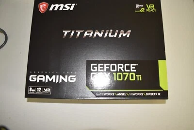 $300 • Buy MSI NVIDIA GeForce GTX 1070 Ti TITANIUM 8G Used In Gaming RIG