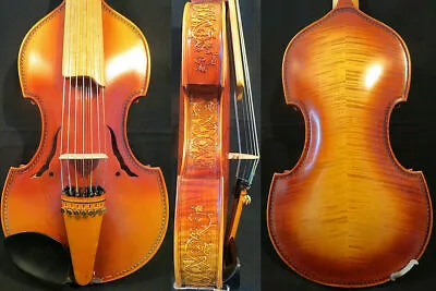 Baroque Style Professio Master 7×7 Strings 17  Viola D'Amoreangel Scroll#14566 • $1079.10