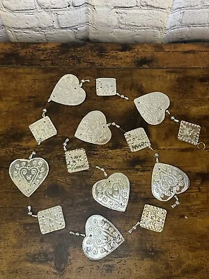 £7 • Buy Aluminium Stamped Heart String Wall & Door Hangings For Home Decoration