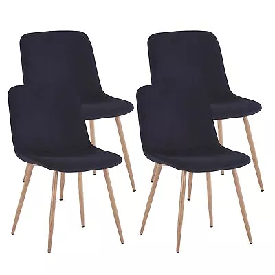 Dining Chair 4PCS Black Modern Style For Restaurants Cafes Taverns Office • $198.33