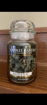 Yankee Candle Mistletoe Original Black Band Large 22 Oz. Retired • $25