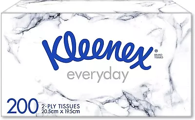 5x Kleenex Everyday Facial Tissue Papers Wipes Napkins 200 Sheets Bulk Box • $22.29