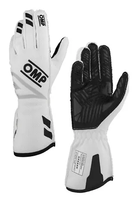 OMP One Evo FX Gloves FIA 8856-2018 Racing Motorsport WHITE IB0-0773-A01-020 • $258.53
