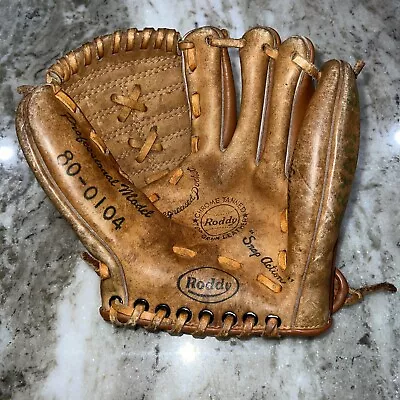 Vintage Baseball Glove RODDY Pro Model 80-0104 TopGrain Leather Training - RARE • $15