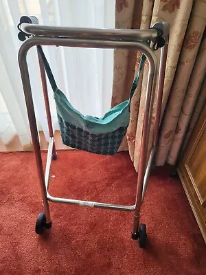 Zimmer Frame With Wheels Adjustable Height BN • £45