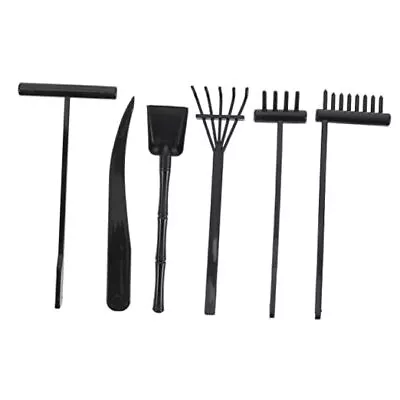  Outdoor Decor Outdoor Decor 6 Pieces Mini Zen Garden Kit Black Rake  • $16.50