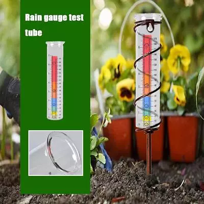 Outdoor Rain Gauge Glass Rain Gauge Outdoor Rated Decorative For Yard Garden❀ • $6.73