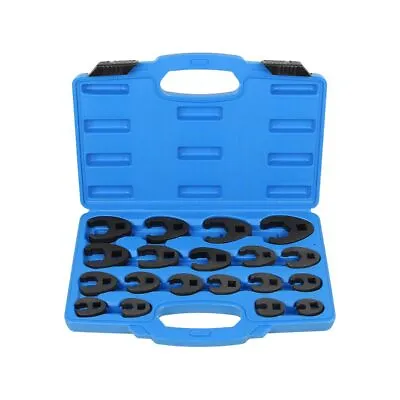 19pcs Metric Crowfoot Wrench Set 8-32mm 3/8  1/2  Ratchet Drive Large Crows Foot • £36