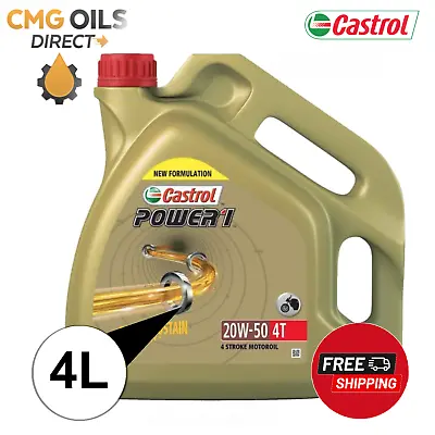 Castrol Power 1 20W-50 Motorcycle Engine Oil - 4L  • £39.99