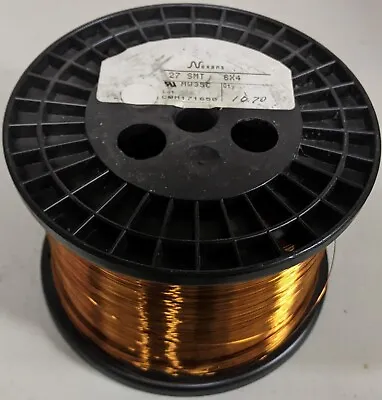 Copper Magnet Wire 27 Ga  6  Spool Dia. 10.48 Lbs Total Weight • $118.23