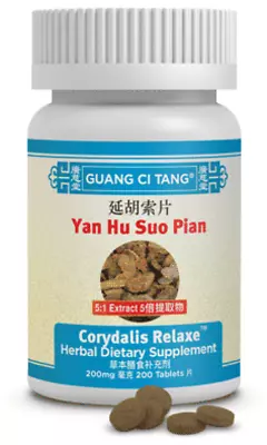 $12.99 • Buy Yan Hu Suo Pian (Corydalis Reluxe) 200 Ct - For Muscle And Nerve Pain