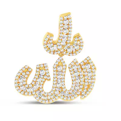 Allah - Yellow Gold Diamond Pendant | 2.53 CTW | 14K • $3116.50