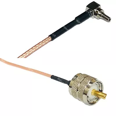 RG316 CRC9 MALE ANGLE To PL259 UHF Male RF Cable Rapid-SHIP LOT • $9.99