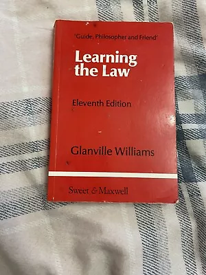 Learning The Law By A.T.H. Smith Glanville L. Williams (Paperback) • £3