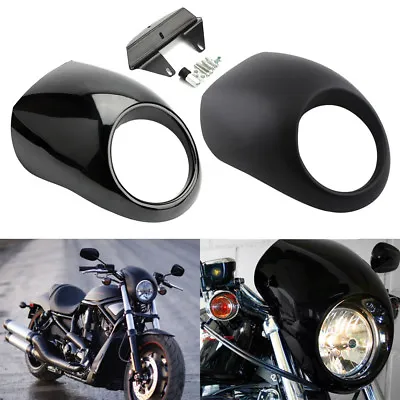 $35.58 • Buy Black Front Headlight Fairing Cowl Fit For Harley V ROD Dyna FX Sportster XL
