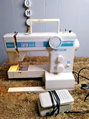 WHITE 14 Stitch JEANS Sewing Machine W/ Walking Foot Pedal Denim Leather - WORKS • $119.99