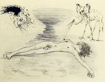$26000 • Buy Salvador Dali  Hypnos  (Endymion) Hand Signed Limited Edition Etching 1963 Art