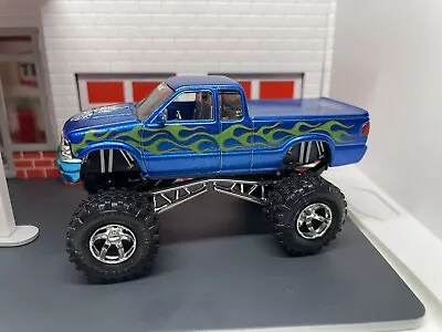 1 Badd Ride 1/64 Truckin’ Chevy S-10 Off Road 4x4 Blue With Flames • $19.95