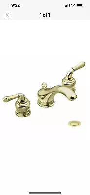 New. MOEN Monticello 4570p 8In Faucet .Polished Brass.Valves • $320