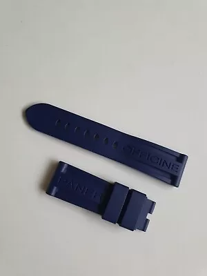 $183.07 • Buy OFFICINE PANERAI OEM 24mm DARK BLUE RUBBER STRAP FOR TANG BUCKLE 