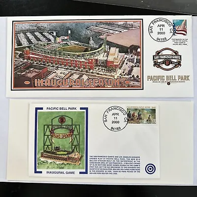 SAN FRANCISCO GIANTS PAC BELL PARK INNAGURAL Postcard & Scorecard Envelope /450 • $19.99