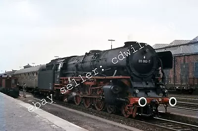 35mm German Railway Slide - DB No. 011 062 4-6-2 At Lingen 1972 [K206] • $1.87