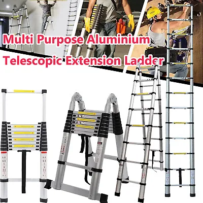 £51.50 • Buy 2.6M 3.2M 3.8M 5M Muti-Purpose Telescopic Extendable Folding Steps Loft Ladder