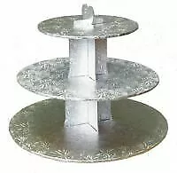 NEW Cupcake Stand Silver 3 Tier Cake Decorating Cake Baker • $13.20