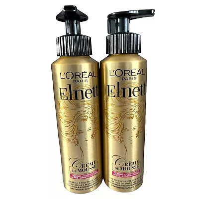 2 X  L'Oreal Elnett Satin Creme De Mousse Volume & Strong Hold 200ml Hairstyles • £12.98