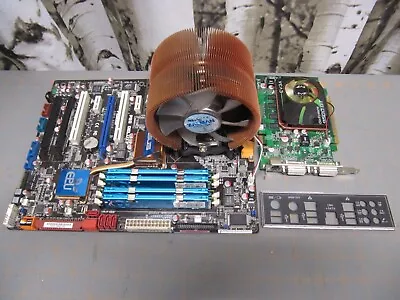 ASUS P5Q DELUXE MOTHERBOARD Intel Core 2 Quad 2.40Ghz ~8Gb Ram~ GeForce 9500GT • $130
