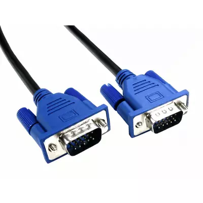 £5.99 • Buy 3m VGA SVGA Low Profile Slim Thin Monitor Cable LSZH Male To Male Lead 15 Pin