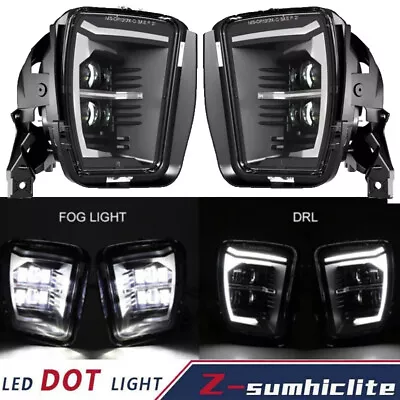 DRL LED Fog Lights Bumper Fit For Dodge Ram 1500 2013 2014 2015 2016 2017 2018 • $99.99