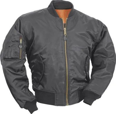 Mens MA1 Army Pilot Biker Bomber Security Fly Military Doorman Jacket Top New • £20.89