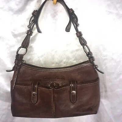 $89.99 • Buy Dooney & Bourke Lucy Florentine Vacchetta Leather Hobo Shoulder Bag Brown Purse