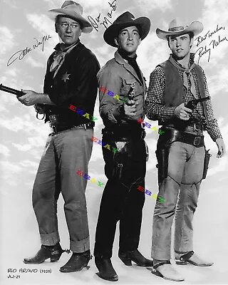 John Wayne Dean Martin Ricky Nelson Rio Bravo Autographed Signed 8x10 Photo Rep • $18.99