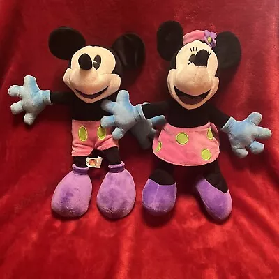 DISNEY PARKS Pink Articulated Mickey/Minnie Mouse Plush Poseable Arms & Legs 13” • $35.55