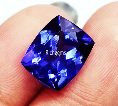 9 Ct Natural Blue Tanzanite Cushion Cut Loose Gemstone Certified R484 • £12.28