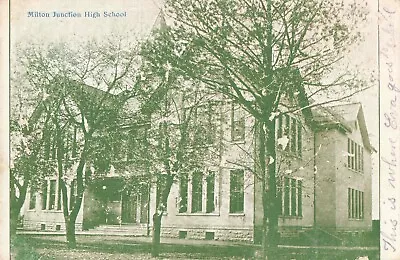 Milton Junction High School Milton Junction Wisconsin WI C1905 Postcard • $6.29